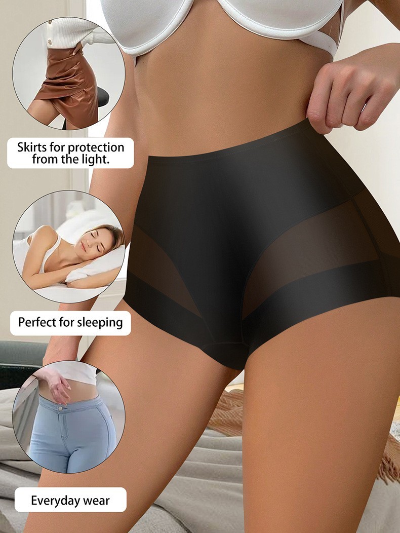 3 Pack High Waist Mesh Tummy Control Butt Lift Shapewear – Sheer Breathable