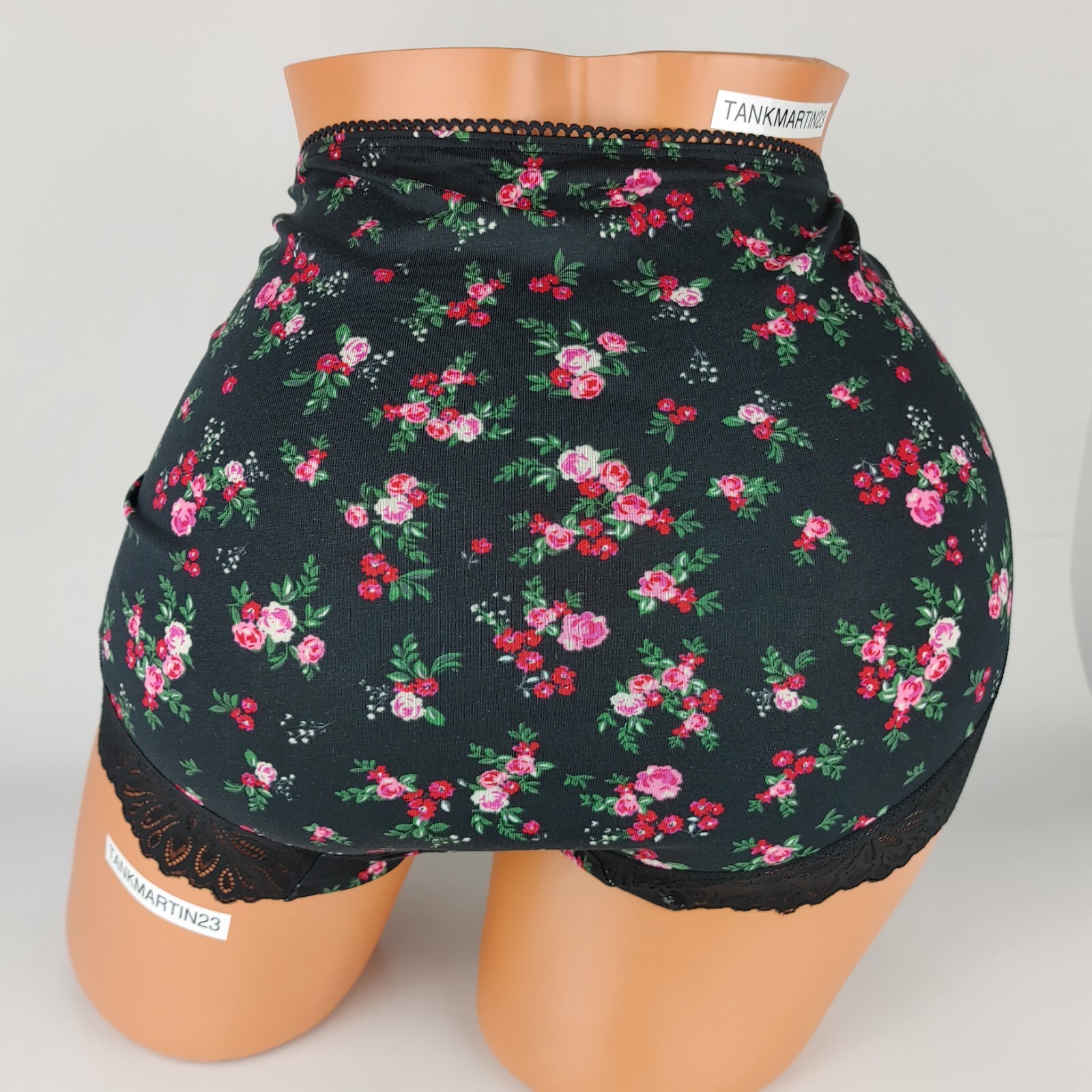 LANE BRYANT CACIQUE PLUS COTTON FULL BRIEF 18/20 PANTY PINK FLORAL LACE HIP BUTT