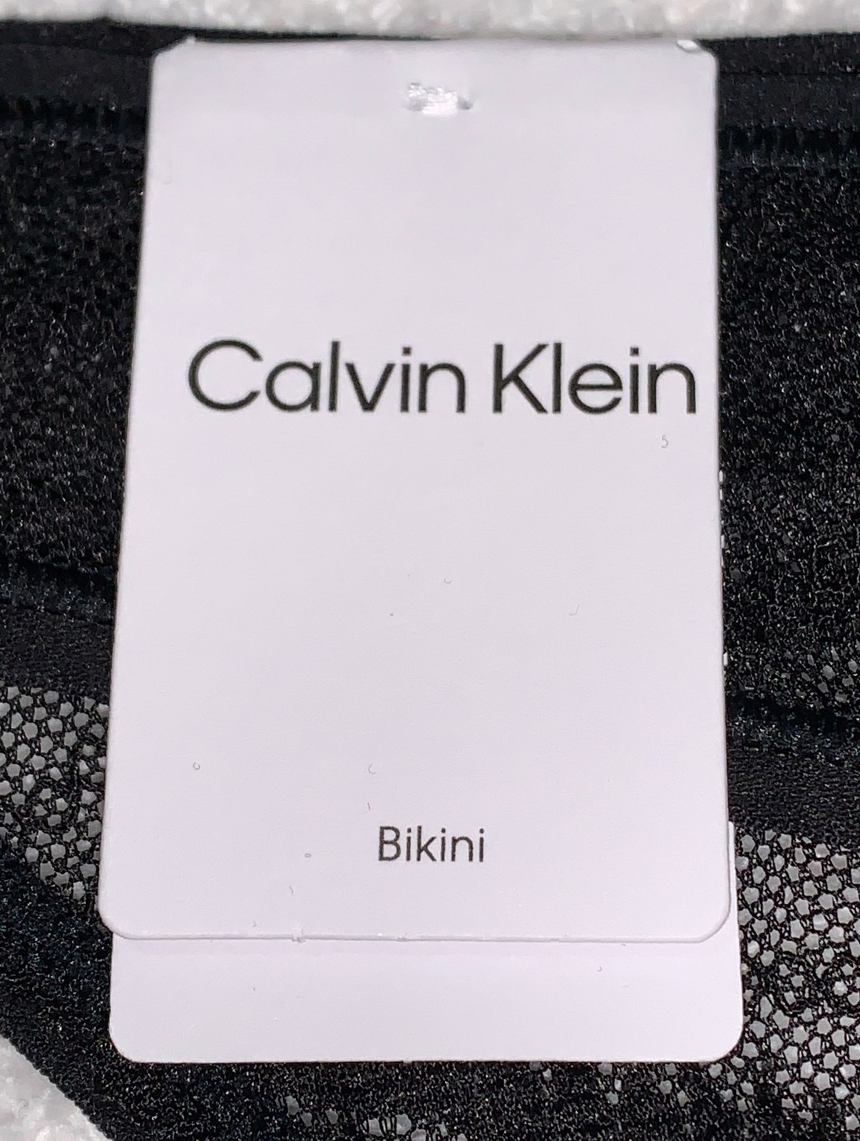 CALVIN KLEIN Allover Sheer Lace Black Bikini Panty NEW Womens Sz M 6 L 7