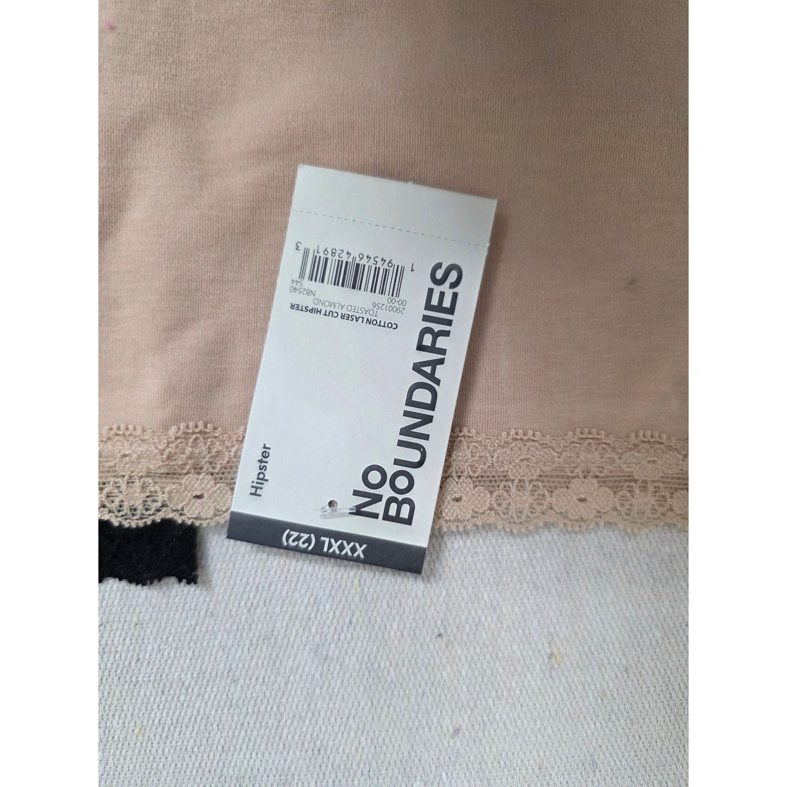 No Boundaries Panty Bundle XXXL 22 Hipster Cheeky Lace Black Nude Pink 3Pack NWT