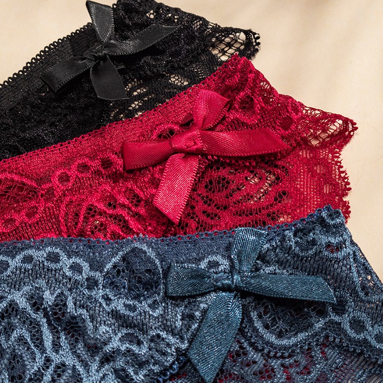 4pack Lot Sexy Womens Lace Panties Underwear High Cut See Through Lingerie Brief