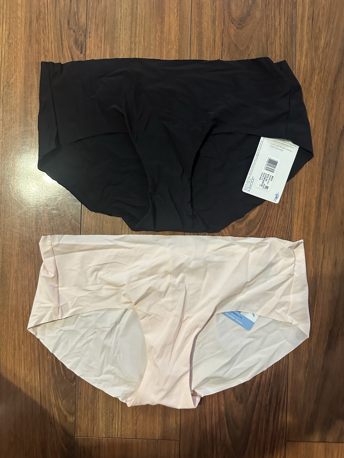 3 RACHEL ZOE Jockey Women’s Medium Boyshort Panties Black Pink Microfiber Cheeky