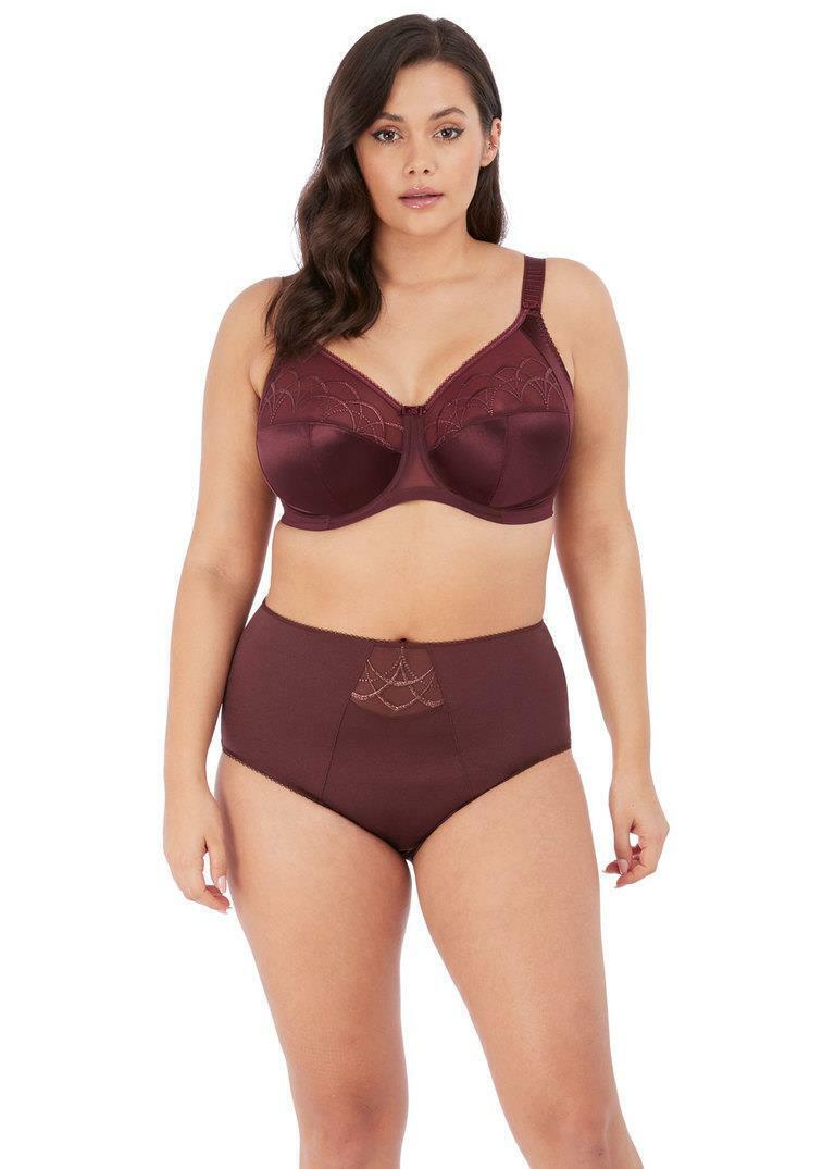 Elomi Cate Full Brief Panty #4036 Color Raisin Sizes Med thru 4XL New with tags