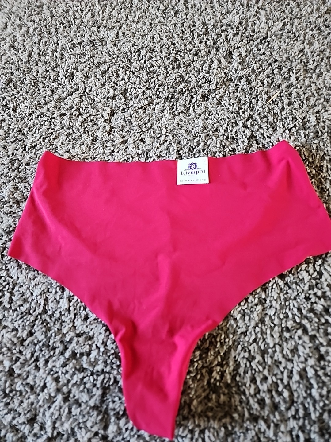 B.tempt’d Women’s XL Pink High Waist Thong Panty NWT