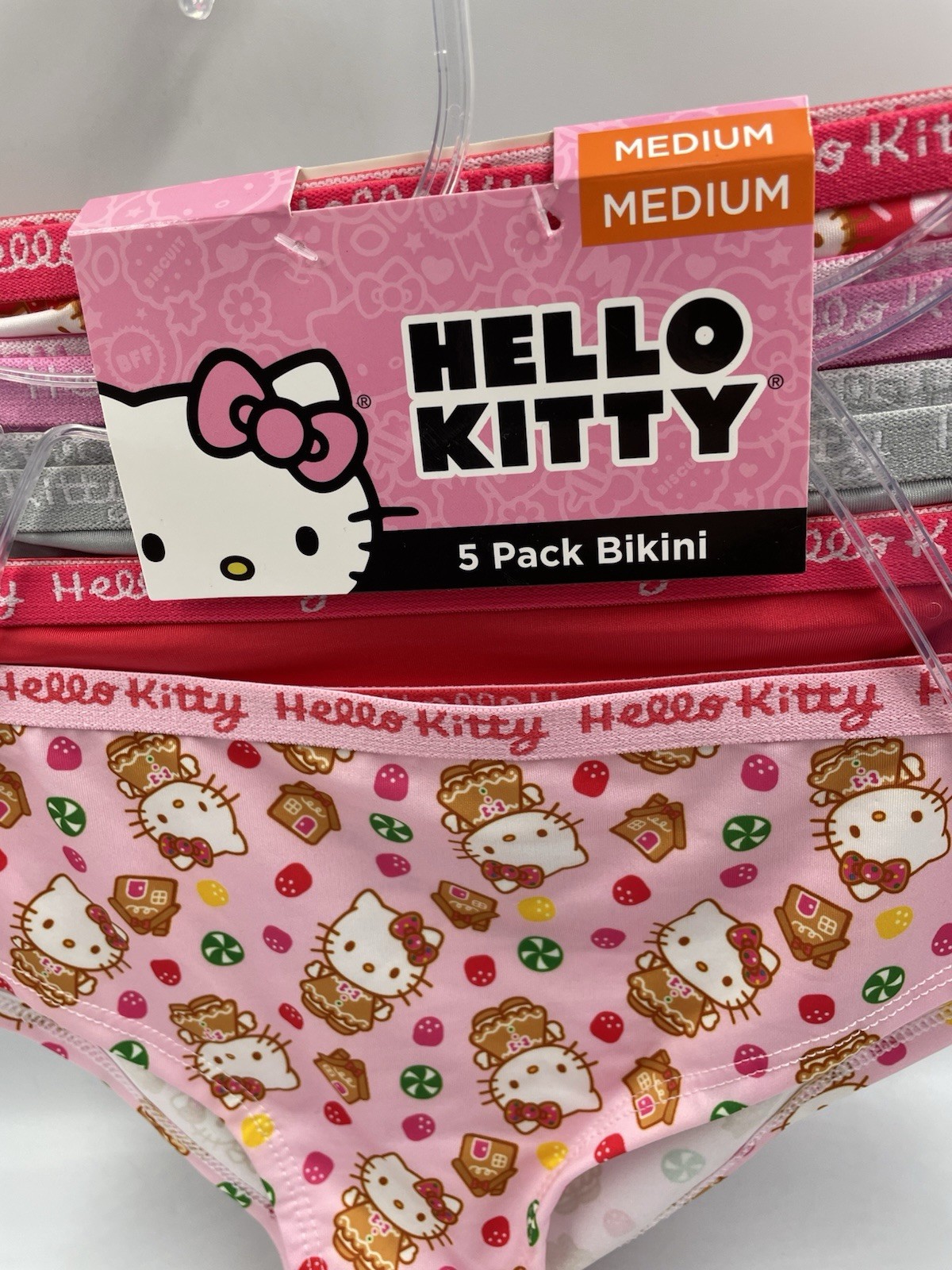 Sanrio Hello Kitty Christmas Women Bikini Panty 5-Pack Size Medium NEW