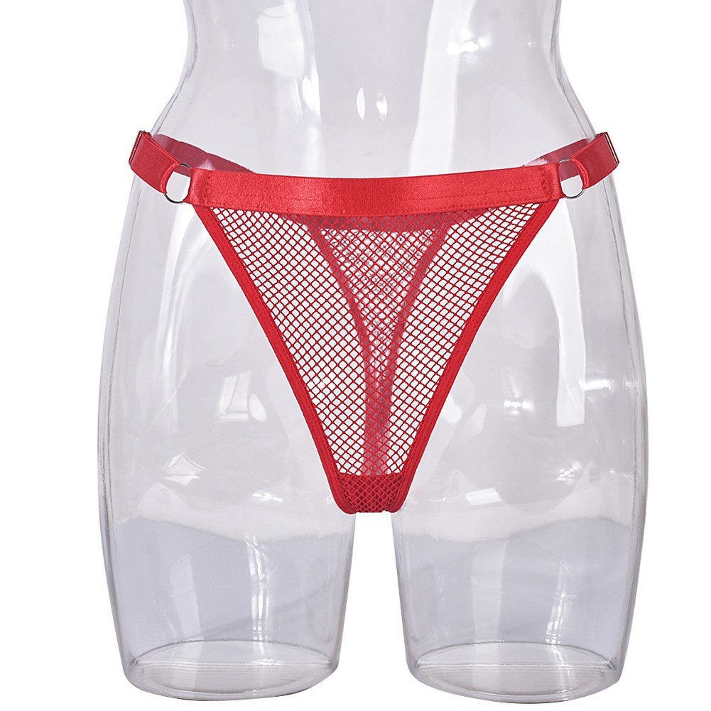 New Fishnet Briefs Comfortable Briefs Sleep Solid Color Casual Style Female Home