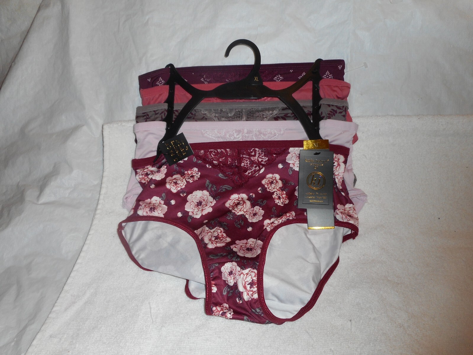 Kathy Ireland Womens Brief Underwear Multicolor 5-Pack Size Medium & Extra Large