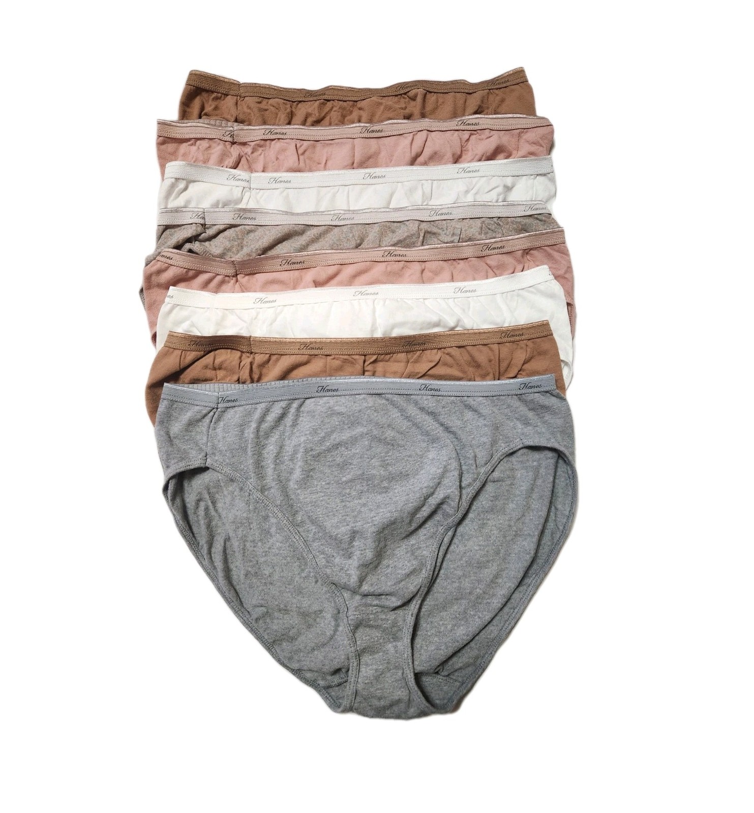 Hanes Cotton Tagless Hi-Cut Panties Assorted Colors 9 Pack Women’s Size 3XL