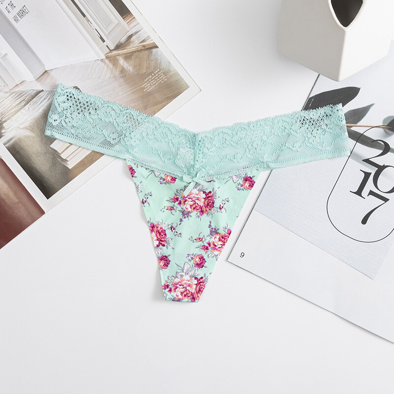 5PCS/LOT Sexy Womens G string Thong Panties Brief Lace Underwear Bikini Lingerie