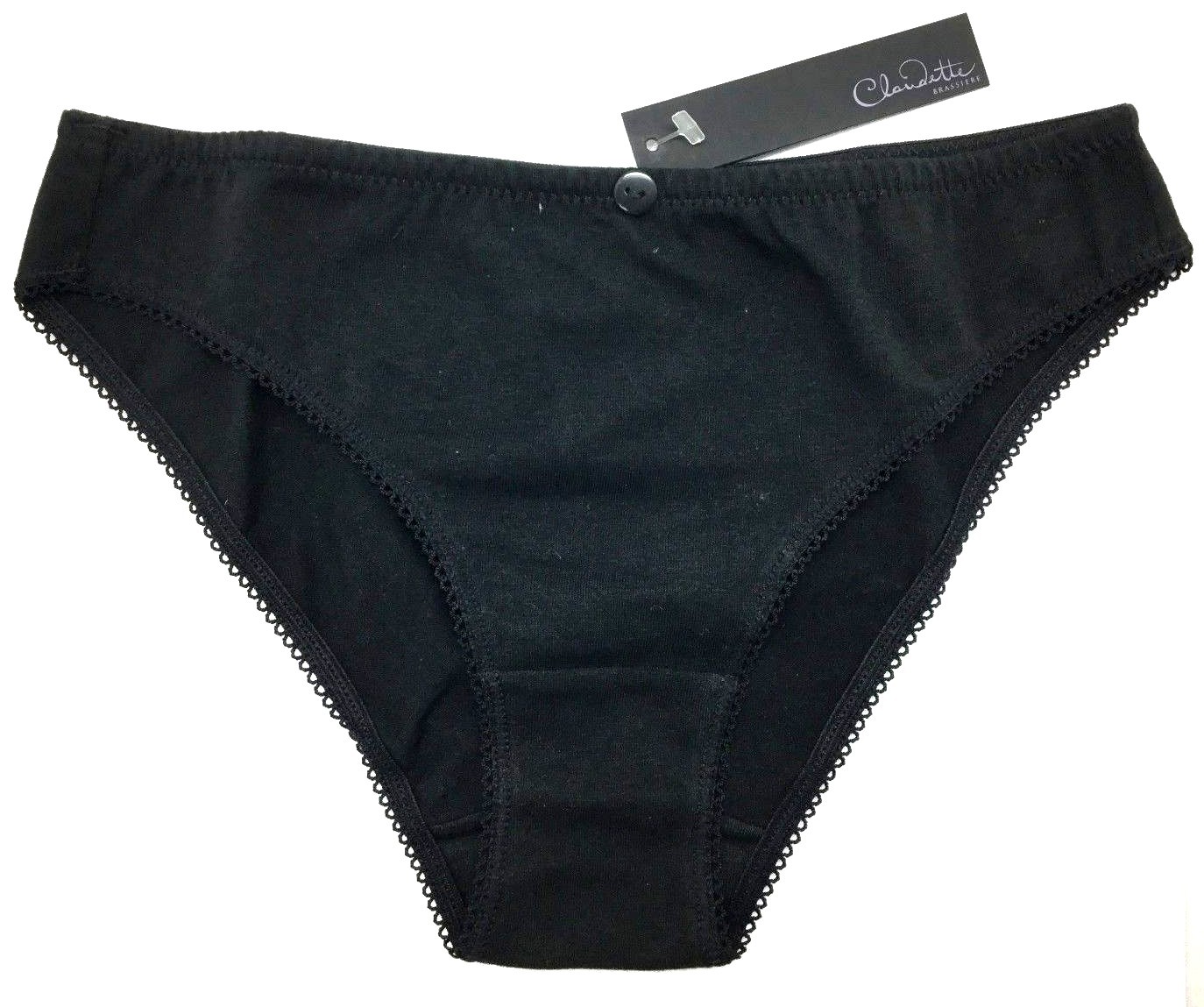 Claudette Tuxedo Black Cool Cotton Bikini Panty Lingerie Girl Underwear Intimate