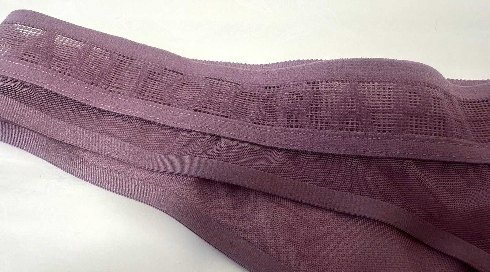 NEW! M&S Autograph Marks & Spencer UK14 mauve sheer thong with branded elastics