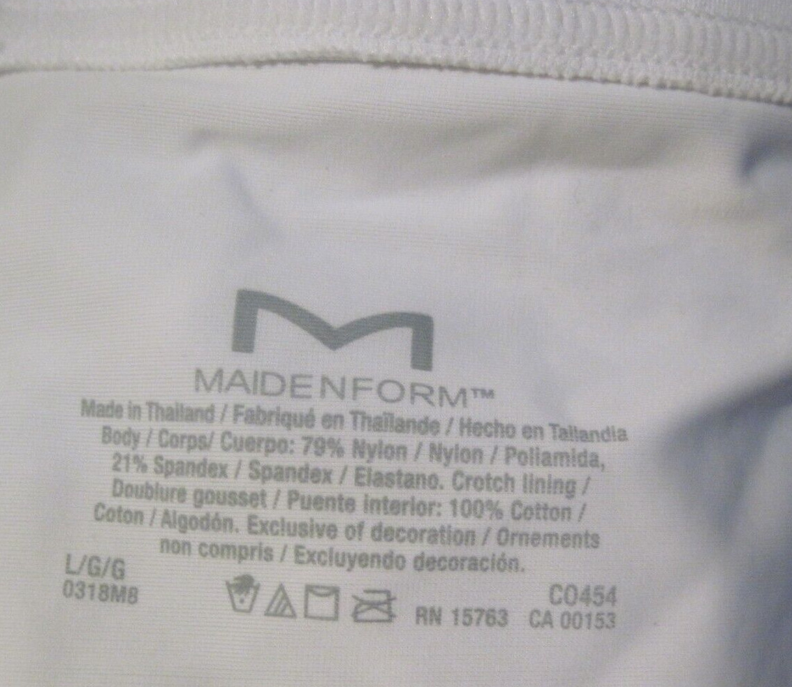 Maidenform Women’s Large Pantie Girdle White Lightweight Tummy Control New