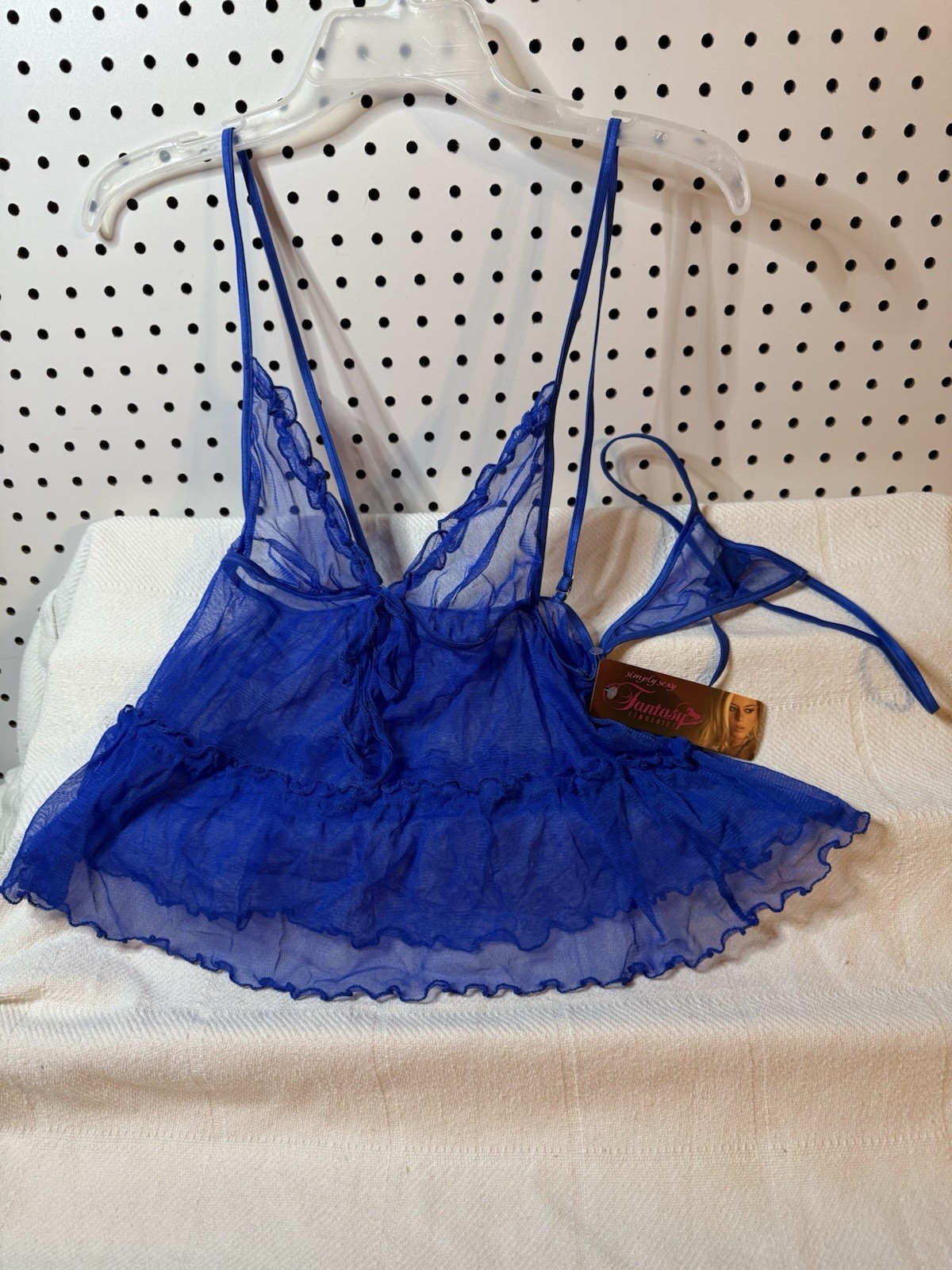 💜 Women’s Fantasy Lingerie New With Tag Simply Sexy Blue Medium Set