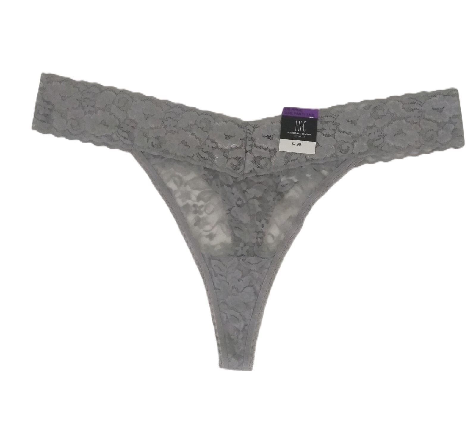 INC International Concepts Womens Lace Thong 2XL 4 Pairs Blue Black Gray Brown