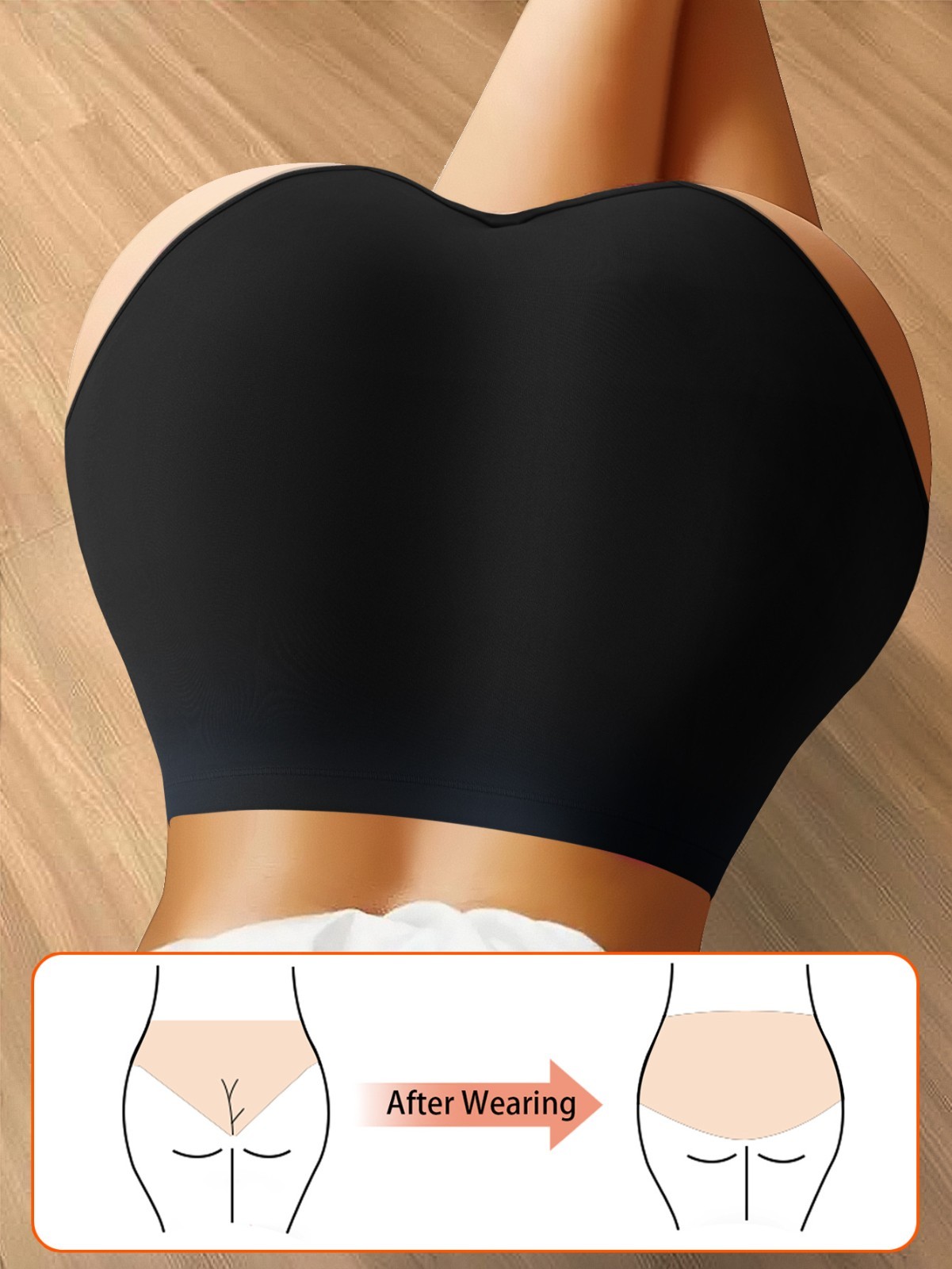 2 Pack High Waist Letter Print Bikini Panties Breathable Milk Silk Tummy Control
