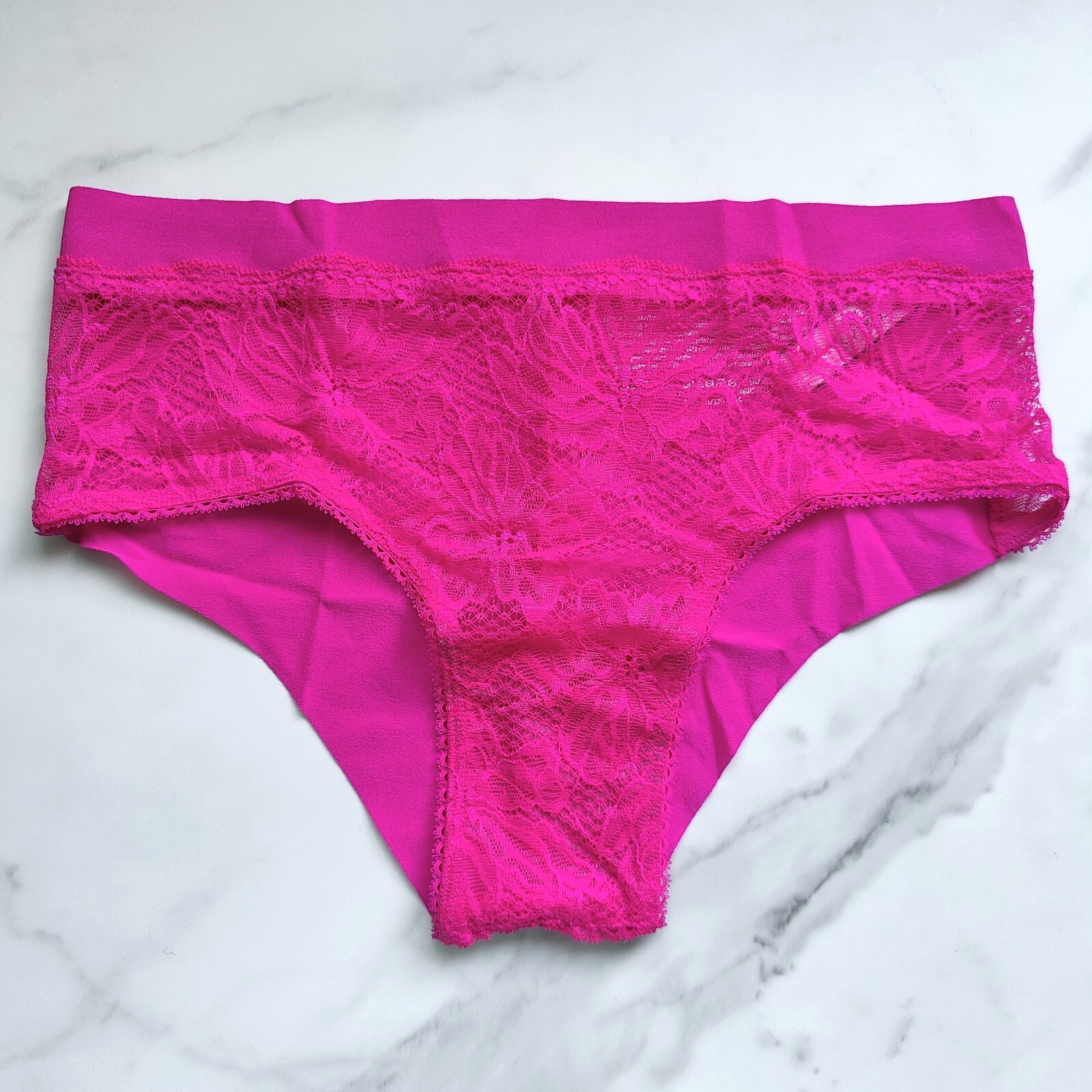 Victoria’s Secret No-Show Lace-Front Cheeky Panty Bali Orchid SZ S/M/XL