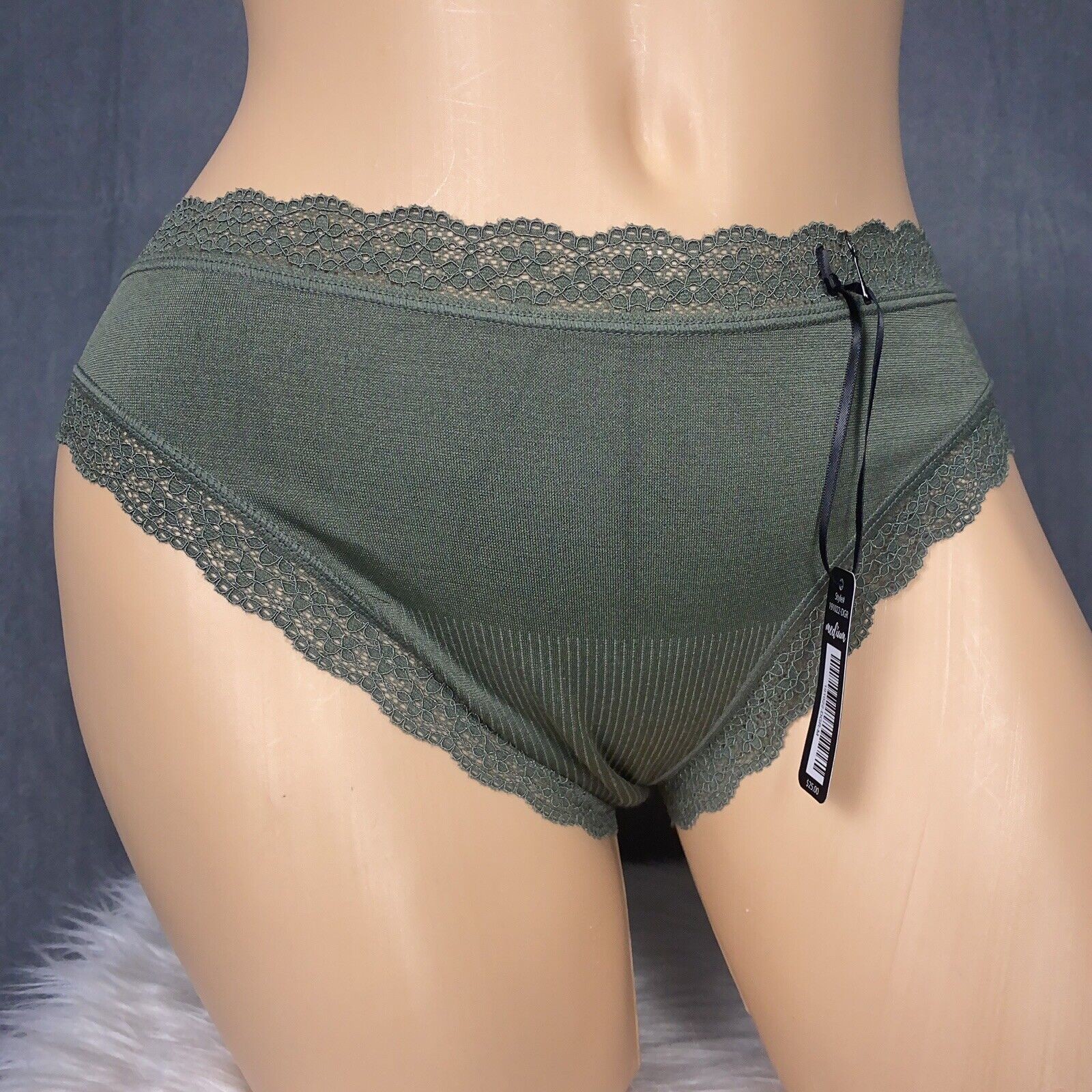 New with Tag Bootay Bag Medium Olive Green Bikini Cut Panty Panties Microfiber