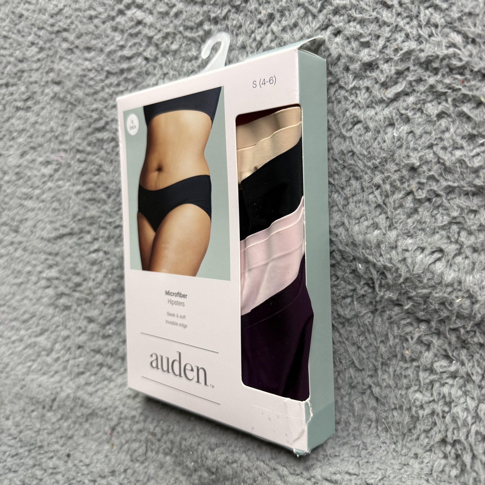 Auden Microfiber Hipster Panties Womens Small S 4-6 6 Pack Tag Free Multicolor