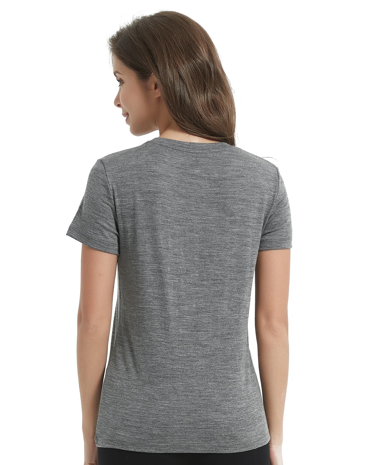 MERIGREENY Women’s 100% Merino Wool T Shirts, Lightweight Base Layer, Anti-Od…