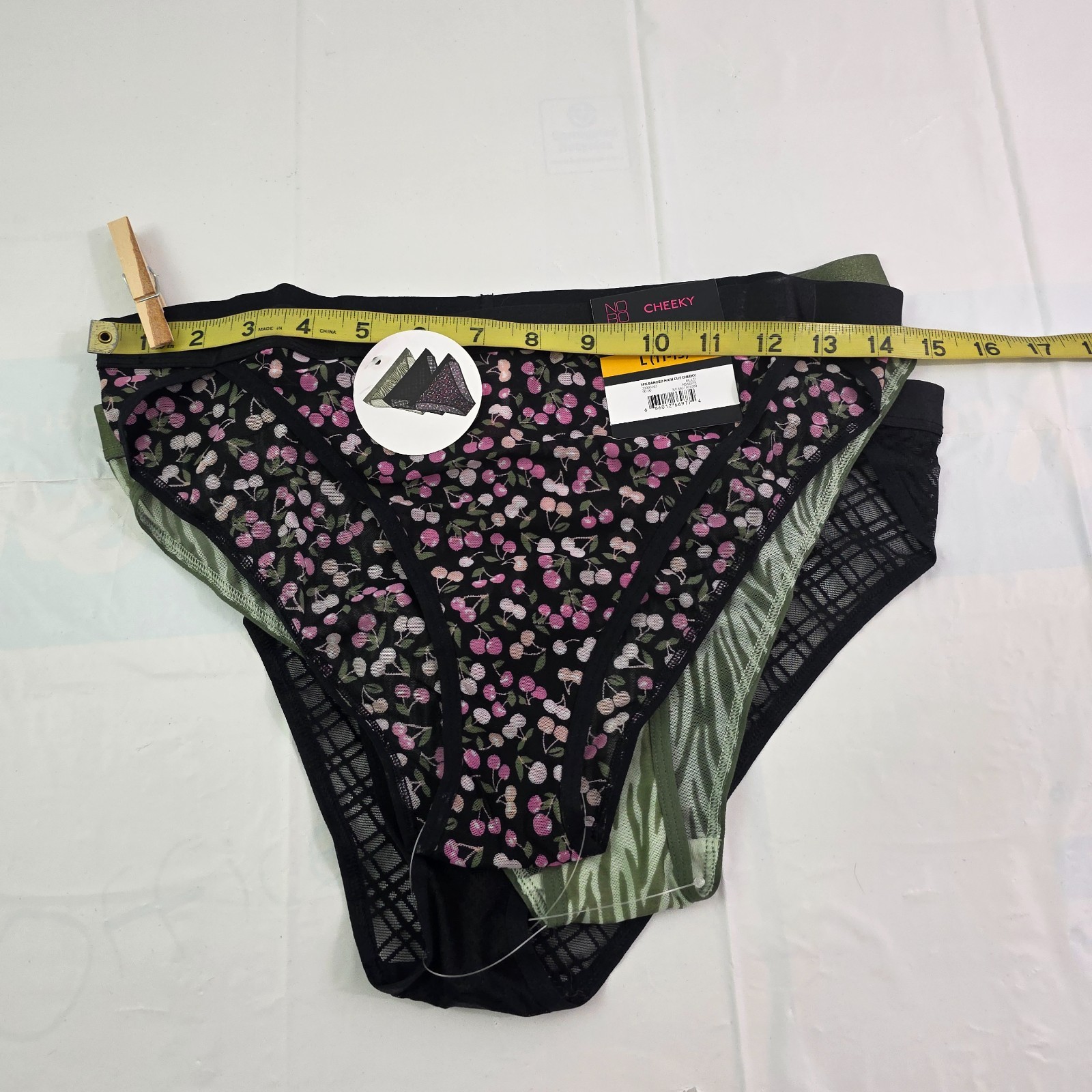 No Boundaries Banded Waist Hi-Cut 3-Pack Cheeky Panties – Size Large (11-13) NWT
