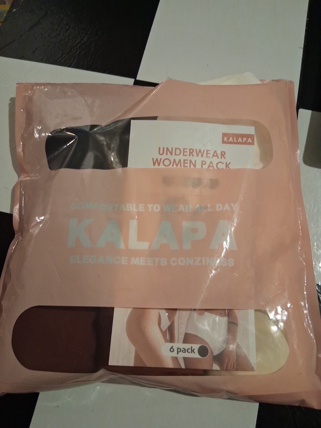 KALAPA Women’s Multicolor Solid Pattern Panties Size Large Super Soft