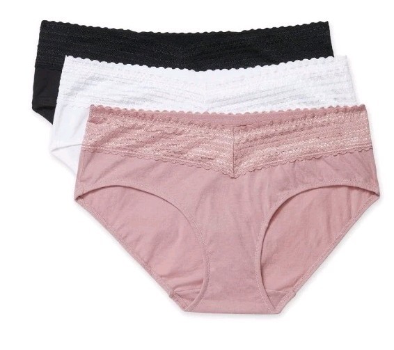 Warner’s Blissful Benefits 3XL 10 Cotton Lace Hipster Panties 6 PACK #214-7855