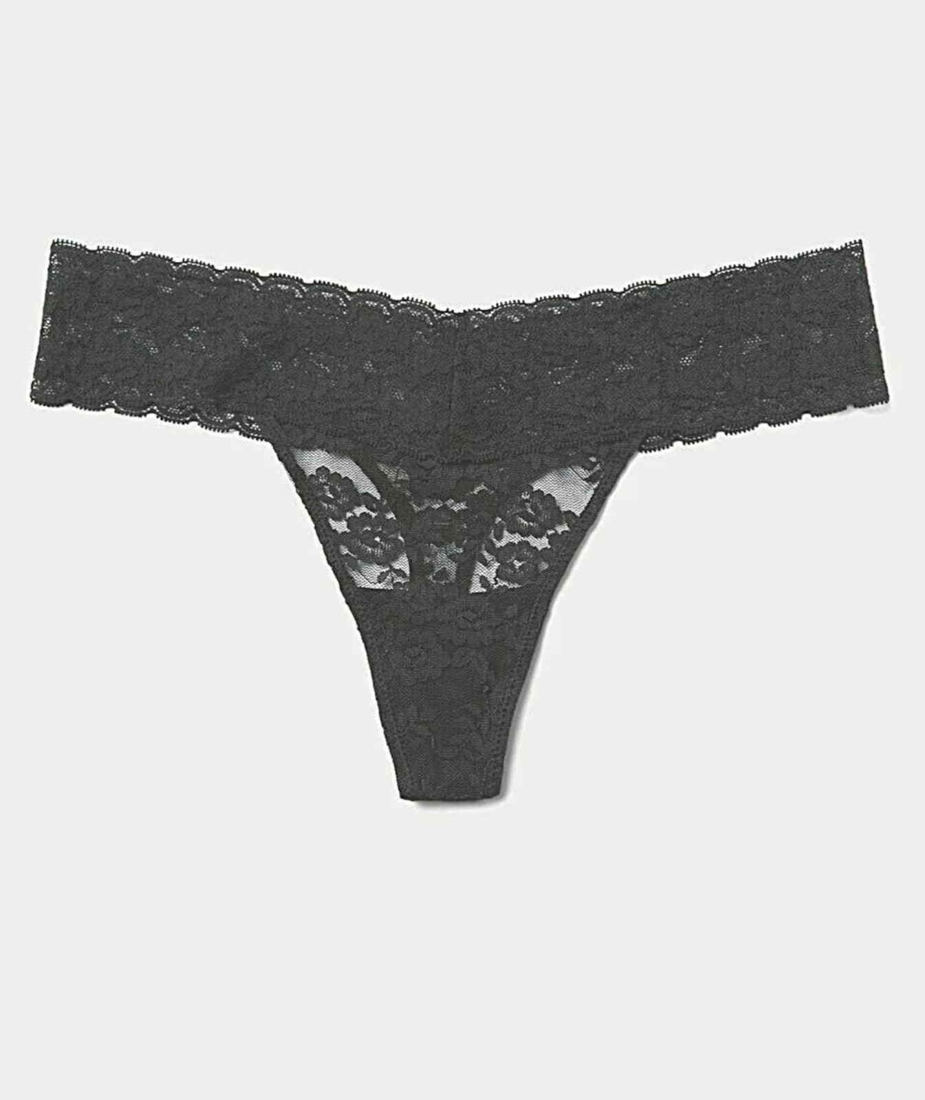 Ex Chainstore Luxury Lace Cheeky Sheer Thong Knicker Panties Size M 14/16