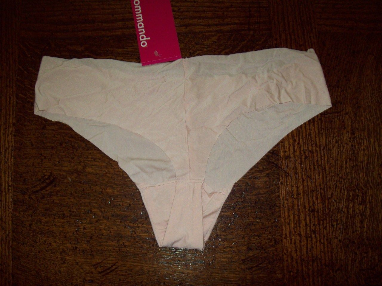 NWT COMMANDO STRETCH BUTTER MID RISE THONG PANTIES CT16 blush S