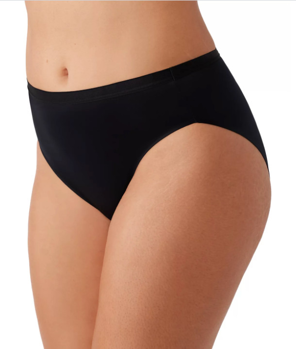 Wacoal MEDIUM (Size 6) Inner Sheen Hi-Cut Panty NWOT 871397 Black