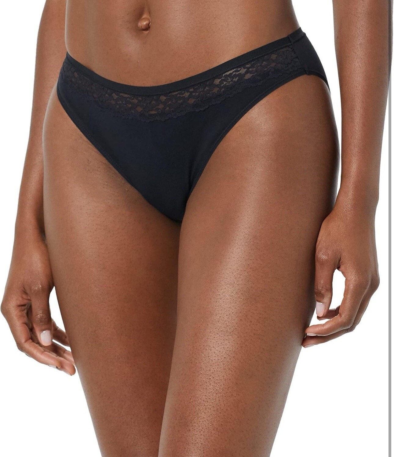Amazon Essential 4 Pack Cotton & Lace Bikini Underwear Women’s XS Black