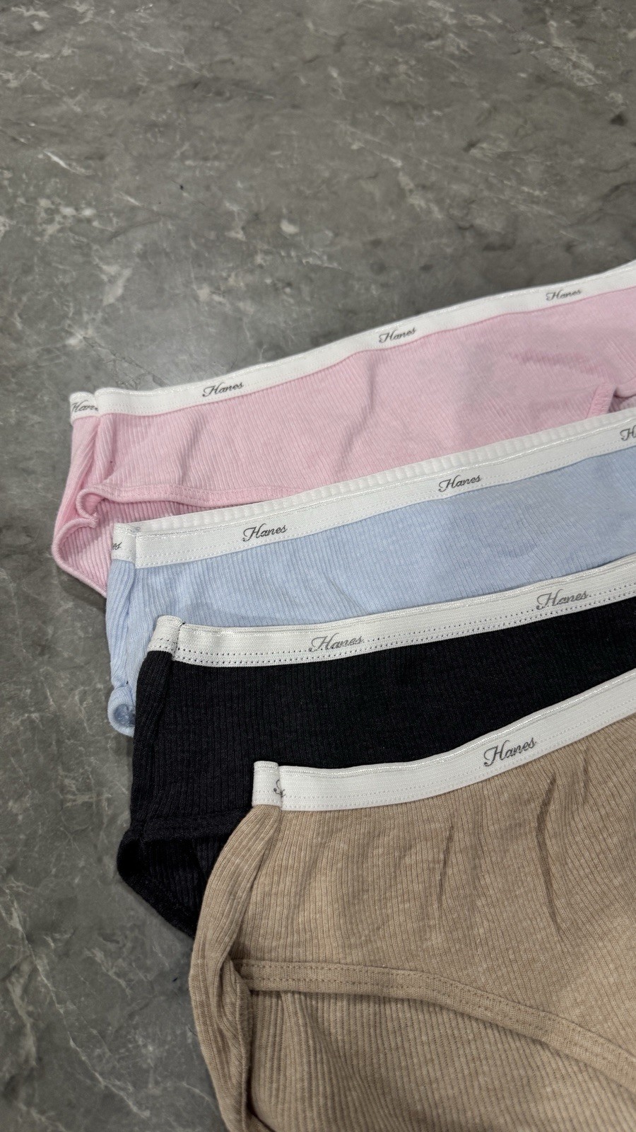 4 Pack Hanes Ribbed Panties Tagless Cotton Size 8 XL Women’s NWOT