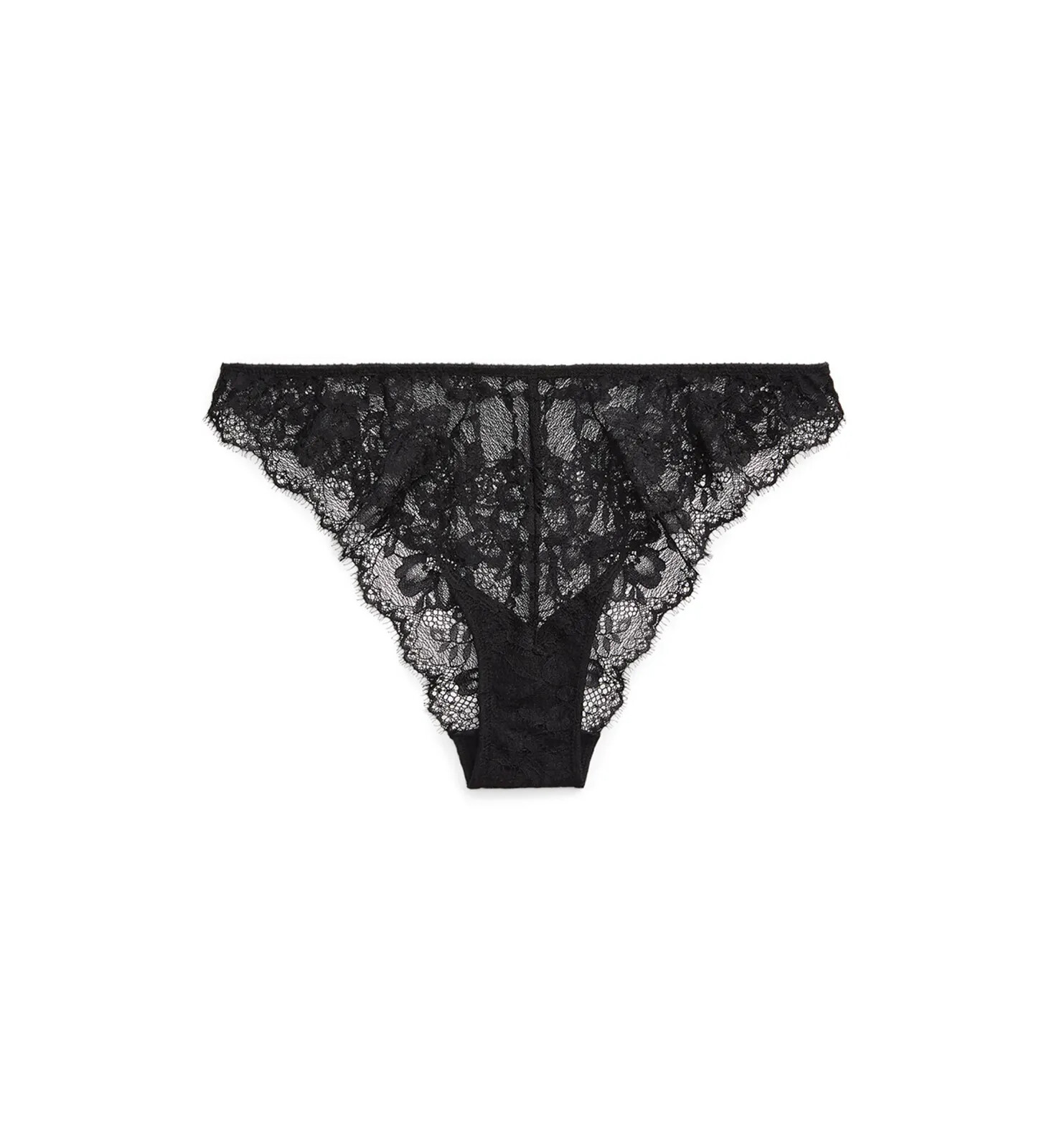 Polo Ralph Lauren Heritage Lace Mid-Rise Tanga BLACK SZ M S
