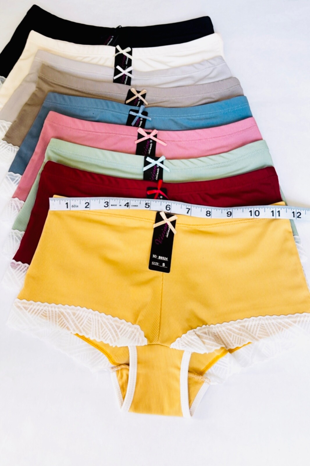 6-Pack Women’s Lace Boyshorts Bikini Panties Sexy Boy Shorts Panty Underwear 524