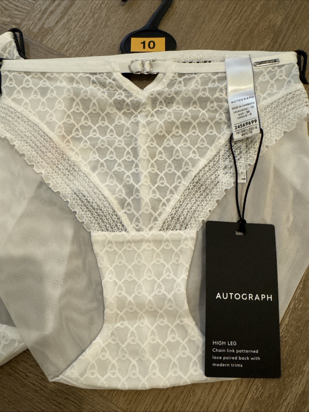 Marks and Spencer Autograph High Leg Briefs Size 10 X 2