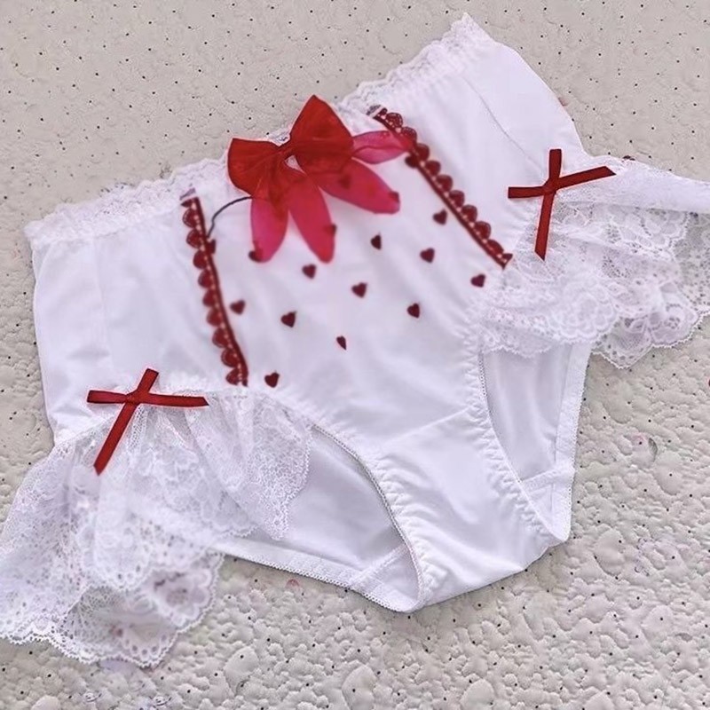 Oversize Womens Ruffles Panties Briefs Princess Sweet Lolita Underwear Underpant