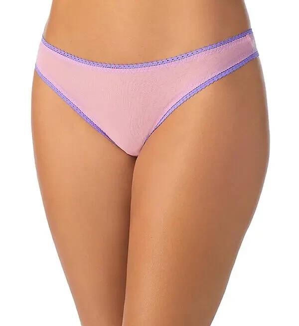 On Gossamer L53670 Sea Pink Mesh Hip G-String Hipster Thong Panty Size M/L