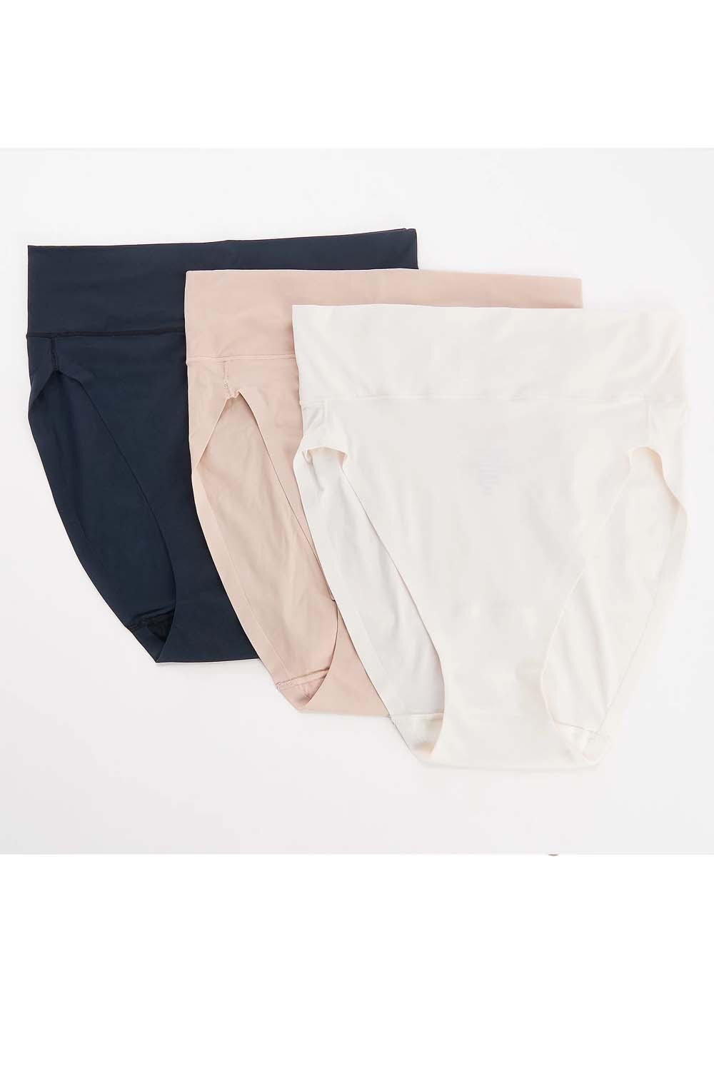 All Worthy 3-pack Set Brushed Micro Hi-Cut Panties Basic