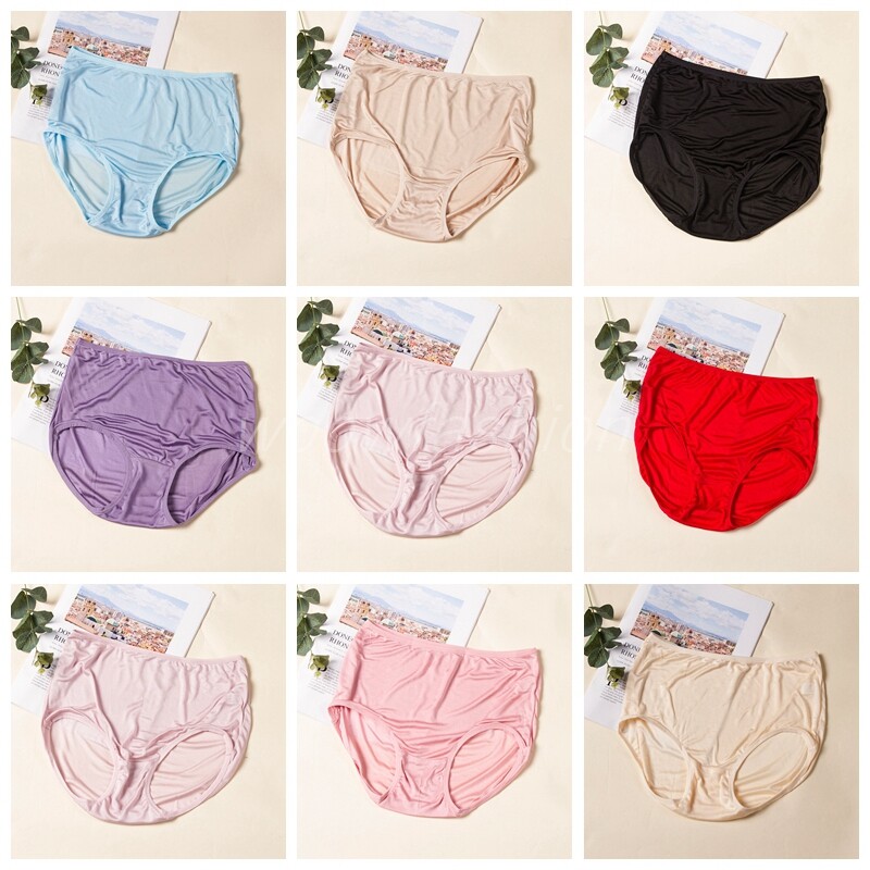 9 Pairs Women 100% Mulberry Silk Panties Silk Underwear Briefs Short Underwear