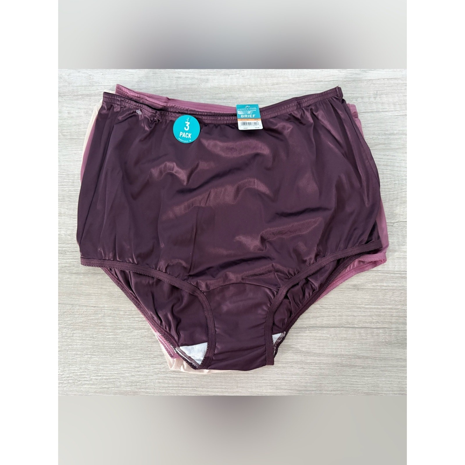 Vanity Fair Women’s Multicolor 3-Pk. Perfectly Yours Brief Underwear Size Large