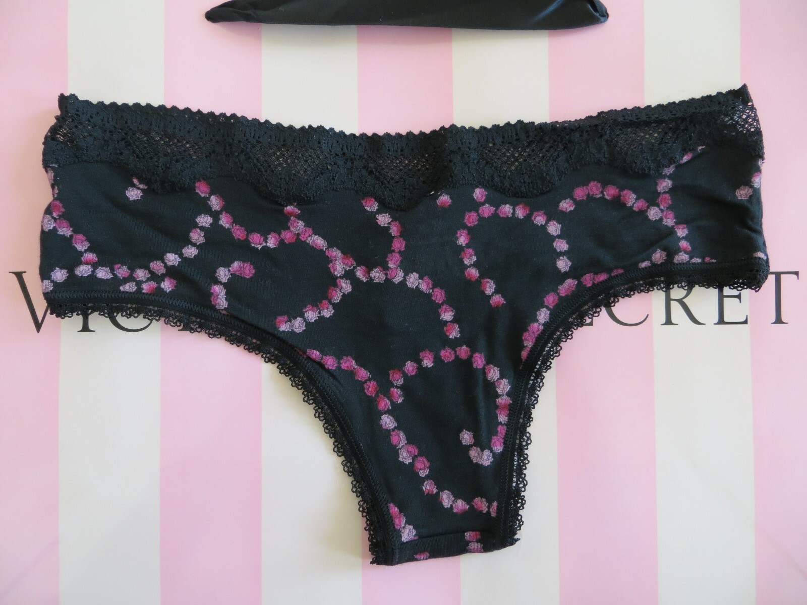 NWT -Victoria Secret Angles Brazillian – Black – S