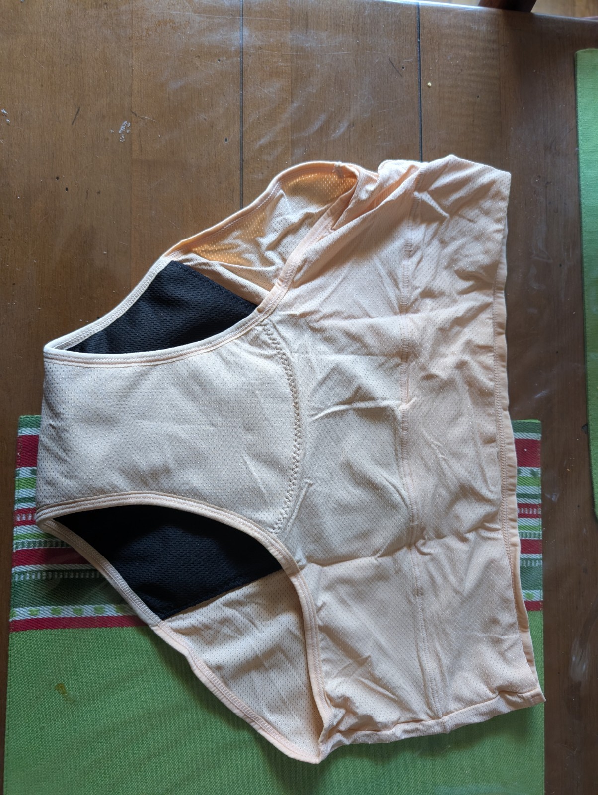 9 Pack Women’s XL Mesh Brief Panties Breathable Beige With Black Liner