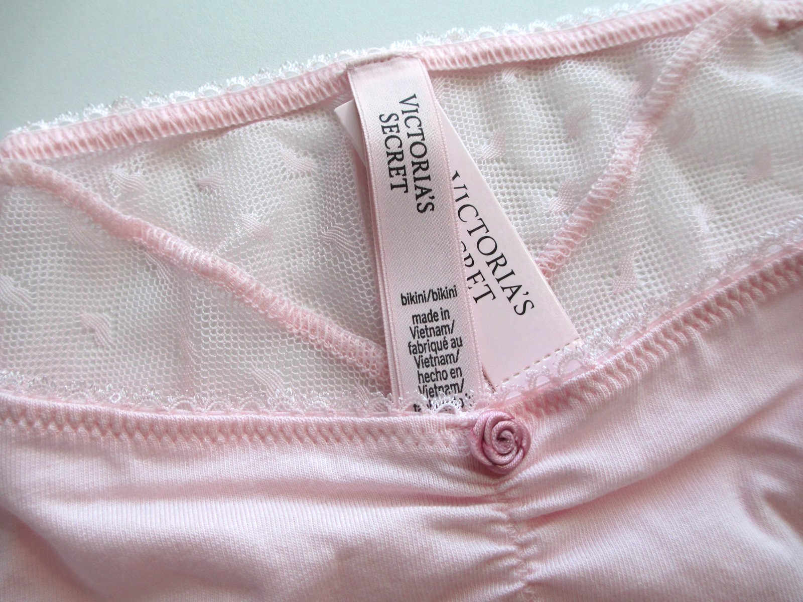 VICTORIA’S SECRET Cotton Bikini Panty S M L XL Angel Pink NWT Lace Back VS Sexy