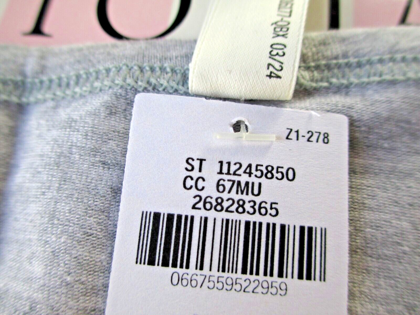 VICTORIA’S SECRET PINK Cotton V-String Thong Panty VS Heather Gray S M L XL NWT