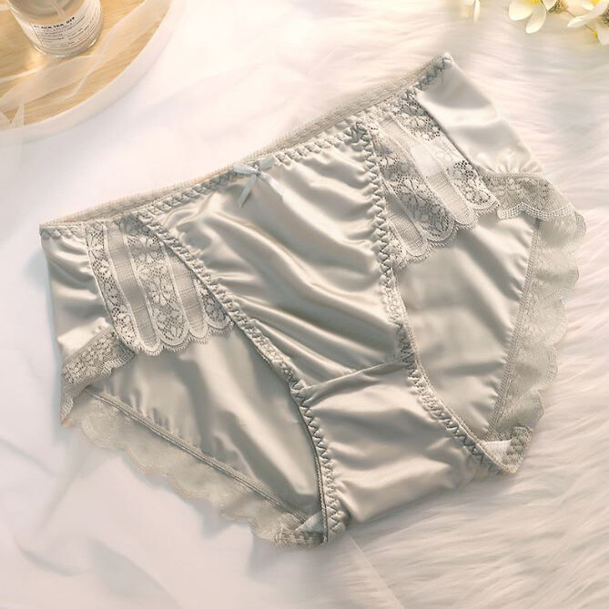1-5 Pack Lot Women Briefs Bikini Side Lace Satin Panties Undies Satin Silky Cool