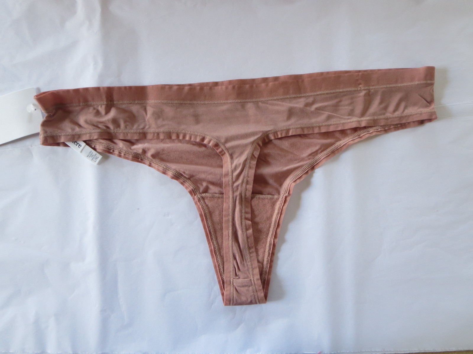 LE MYSTERE INFINITE COMFORT THONG PANTY #8838, L/XL, 3 PACK, MINK/CHERRY/COCOA