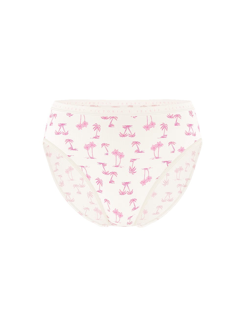 S M L XL XXL Pink Palm Tree Cotton Victorias Secret HighLeg Waist Brief Pantie