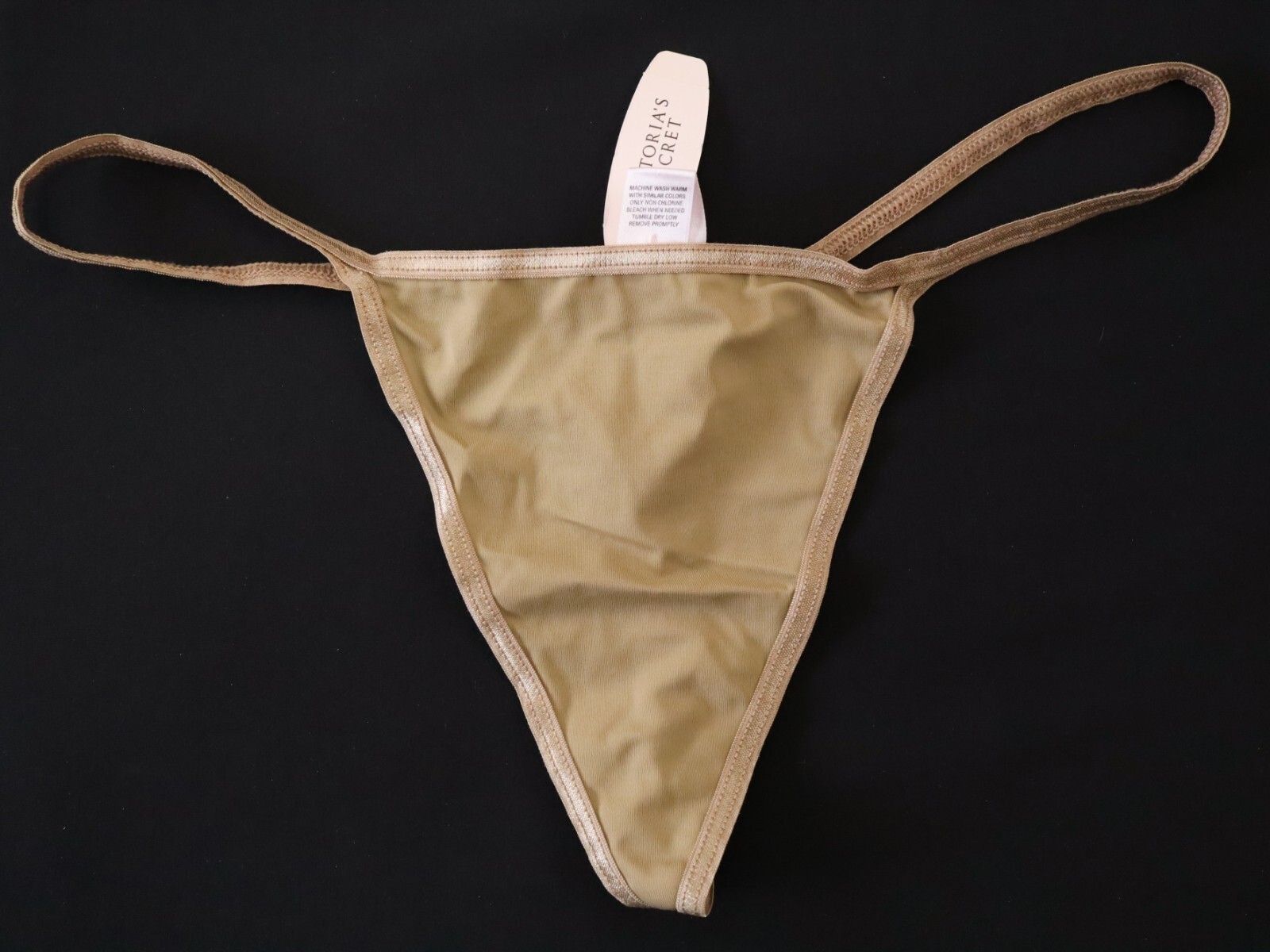 1 NEW Victoria’s Secret VTG Y2K Tactel Satin V-String Thong Panties LARGE