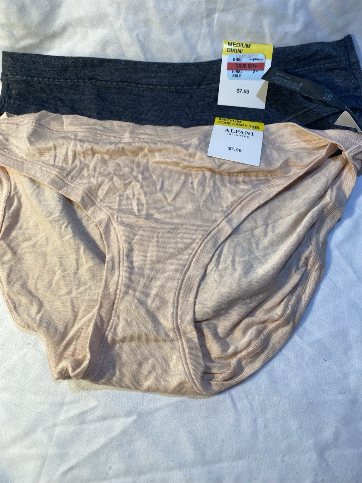 Lot Of 4 Alfani Womens 2X Ultra Soft Bikini Panties Size Medium NWT