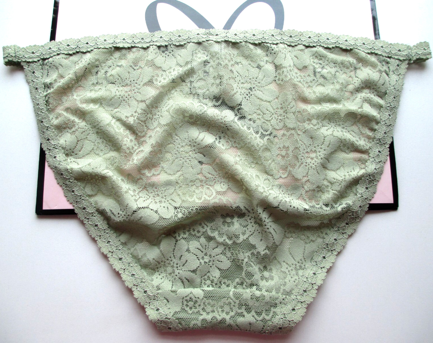 VICTORIA’S SECRET PINK Wink Lace String Bikini Panty VS Green Garden S M L XL