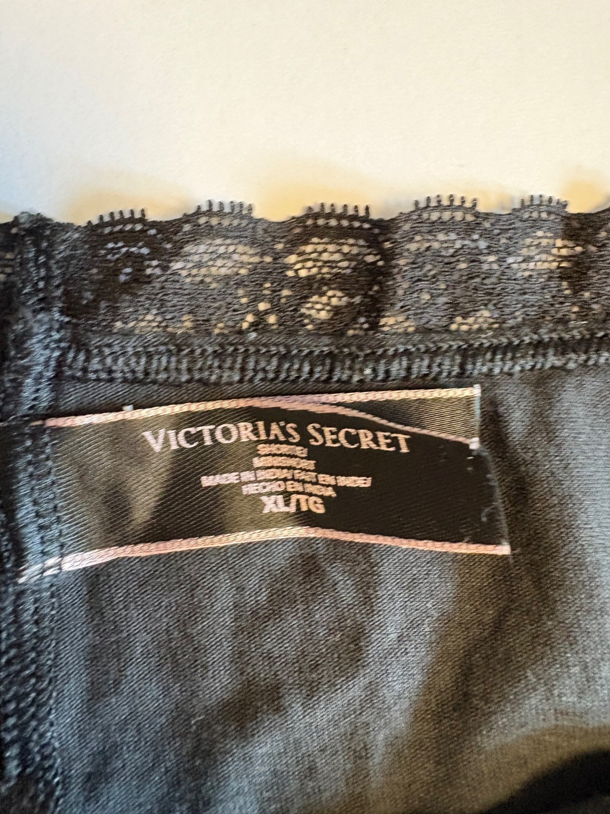 Victoria’s Secret Panty Lot 3 Pair XL Cheeky Shortie Lace Trim Black Plaid Red